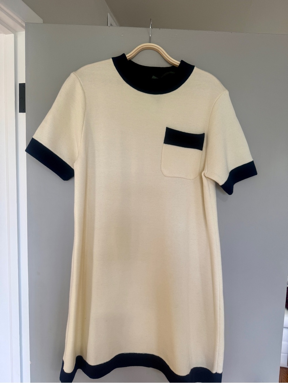 Tuckernuck Cream Mini Dress with Black Trim